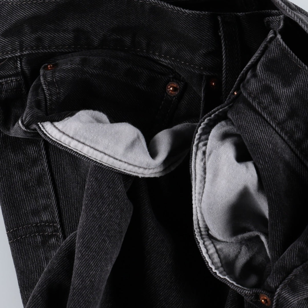 Levi's 550 Black Denim Tapered Denim Pants Men's W36 unclear black type Vintage Second Hand