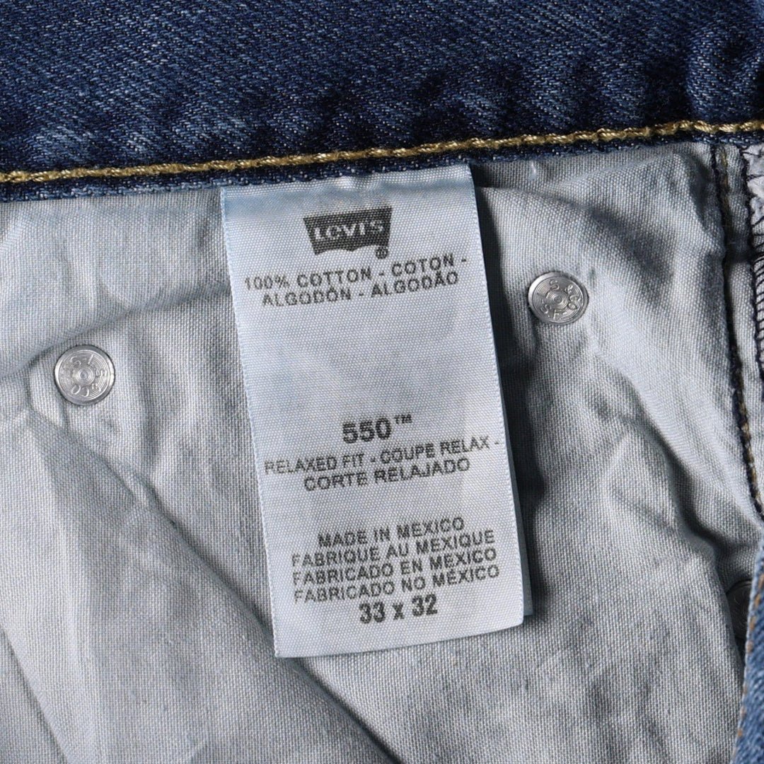 Levi's 550 Relaxed Fit Tapered Denim Pants for Men, W33 cotton blue type Vintage Second Hand