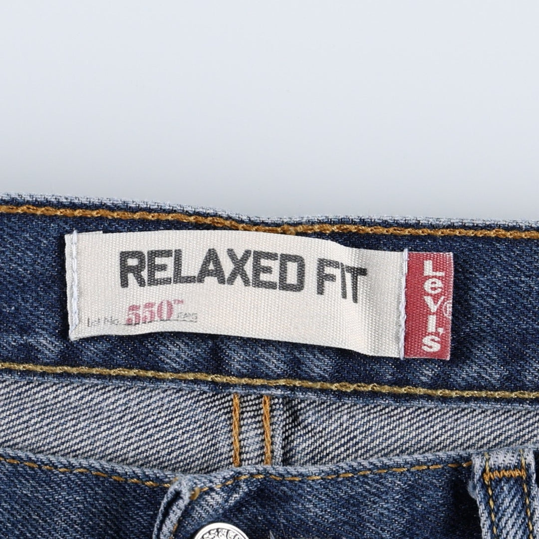 Levi's 550 Relaxed Fit Tapered Denim Pants for Men, W33 cotton blue type Vintage Second Hand