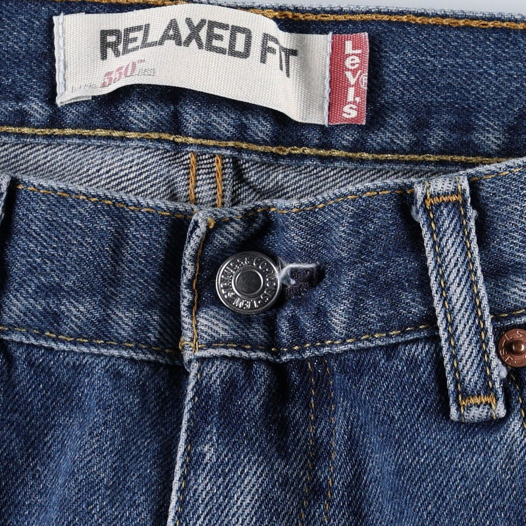 Levi's 550 Relaxed Fit Tapered Denim Pants for Men, W33 cotton blue type Vintage Second Hand