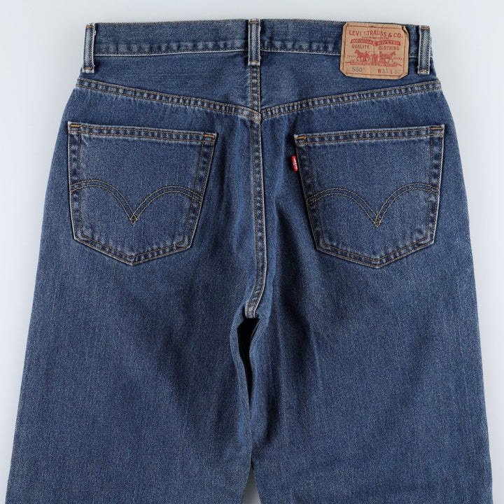 Levi's 550 Relaxed Fit Tapered Denim Pants for Men, W33 cotton blue type Vintage Second Hand