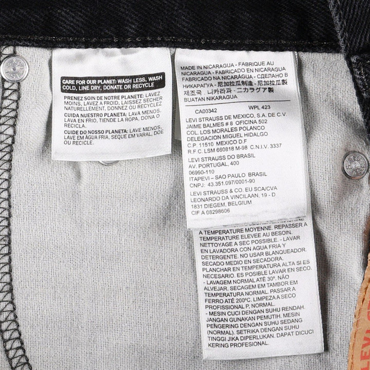 Levi's 550 Black Denim Tapered Denim Pants Men's W33 cotton black type Vintage Second Hand