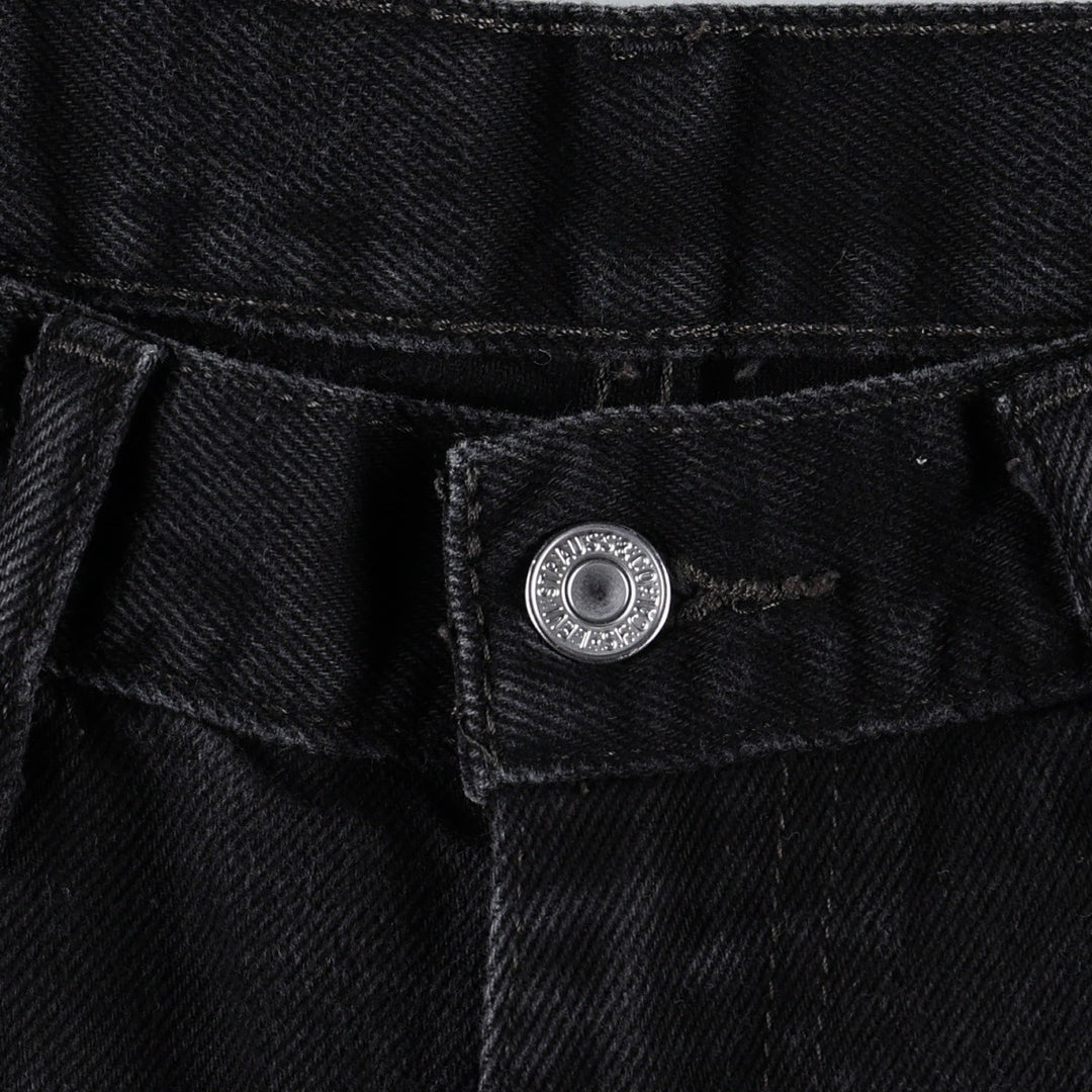 Levi's 550 Black Denim Tapered Denim Pants Men's W33 cotton black type Vintage Second Hand