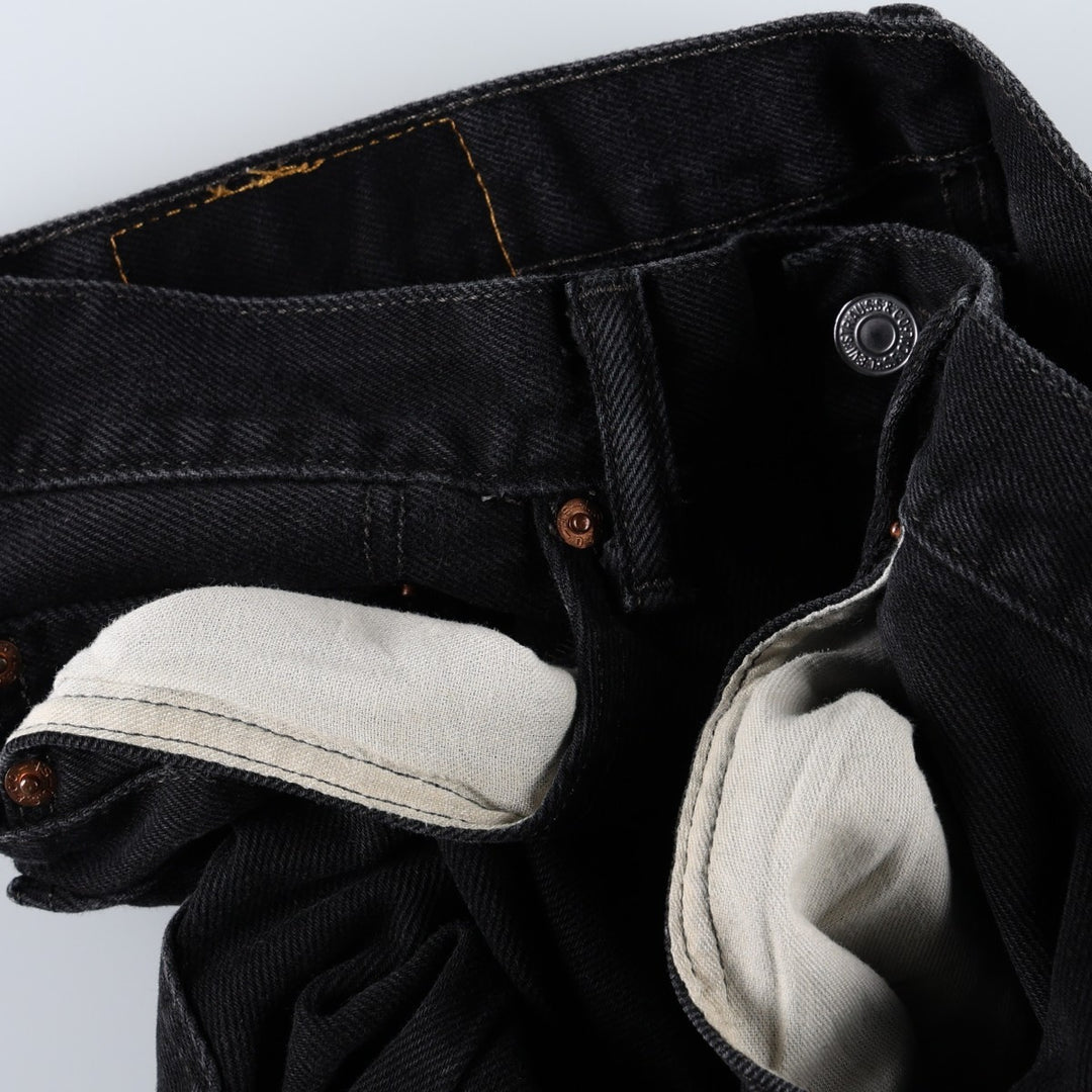 Levi's 550 Black Denim Tapered Denim Pants Men's W33 cotton black type Vintage Second Hand