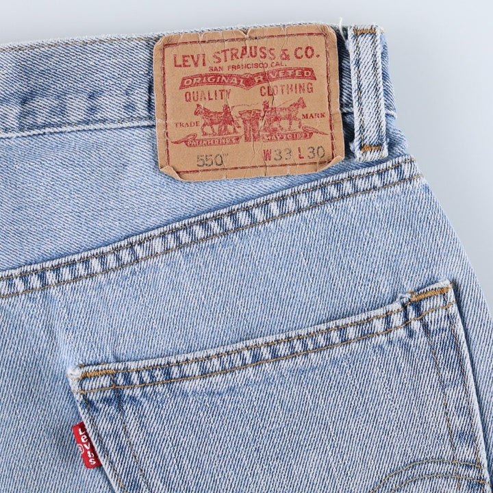 Levi's 550 Relaxed Fit Tapered Denim Pants for Men, W33 cotton blue type Vintage Second Hand