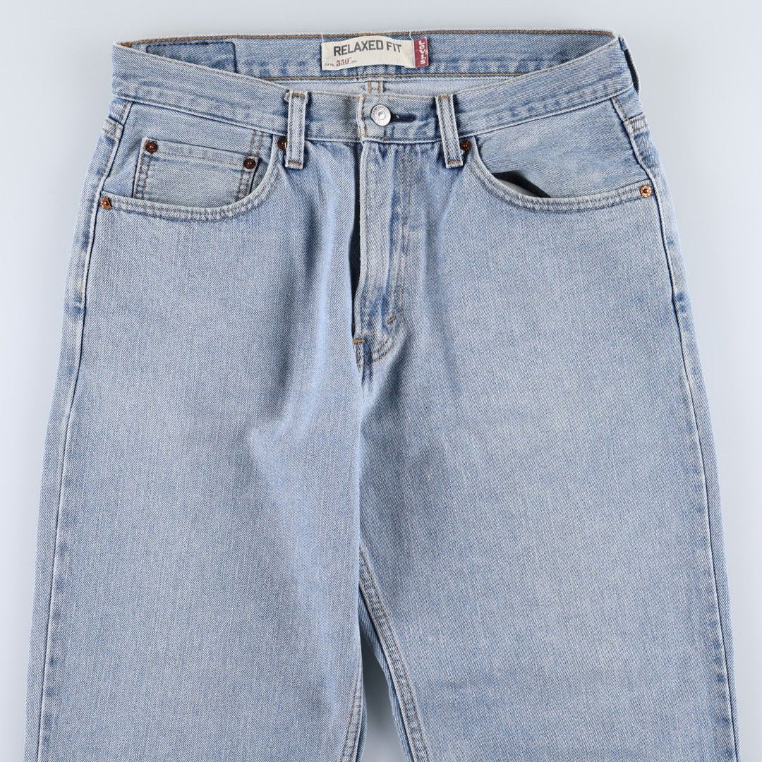 Levi's 550 Relaxed Fit Tapered Denim Pants for Men, W33 cotton blue type Vintage Second Hand