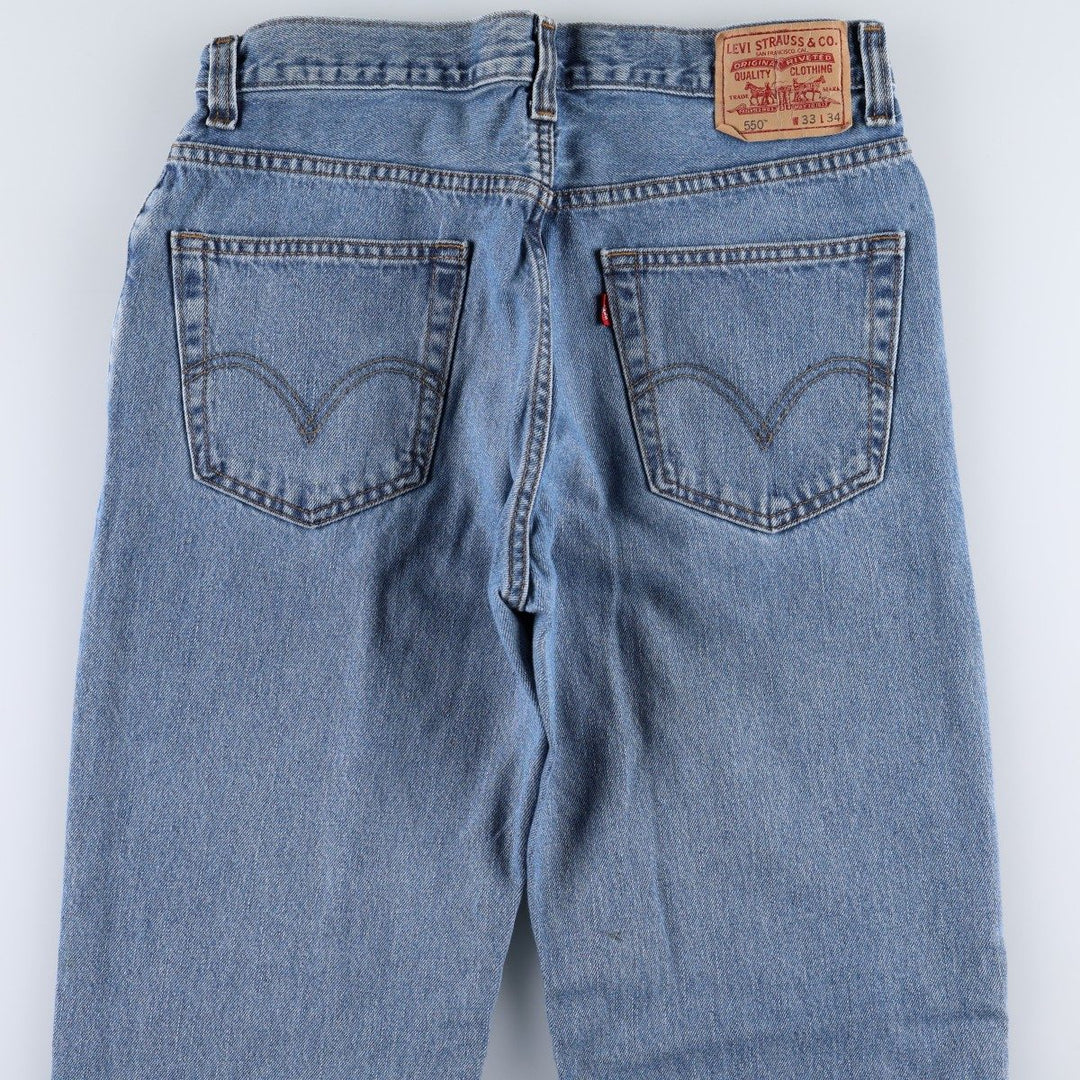 Levi's 550 Relaxed Fit Tapered Denim Pants for Men, W33 cotton blue type Vintage Second Hand