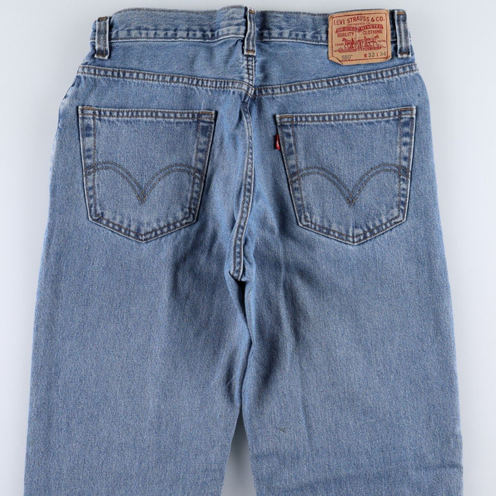 Levi's 550 Relaxed Fit Tapered Denim Pants for Men, W33 cotton blue type Vintage Second Hand