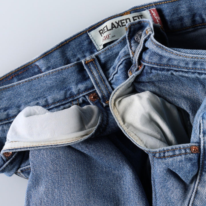 Levi's 550 Relaxed Fit Tapered Denim Pants for Men, W33 cotton blue type Vintage Second Hand