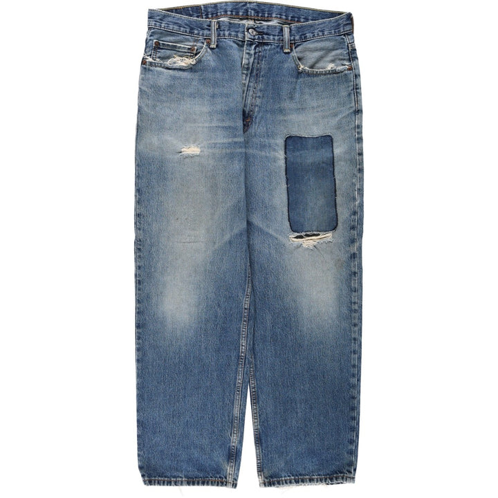 Levi's 550 tapered denim pants for men, size w36 cotton blue type Vintage Second Hand