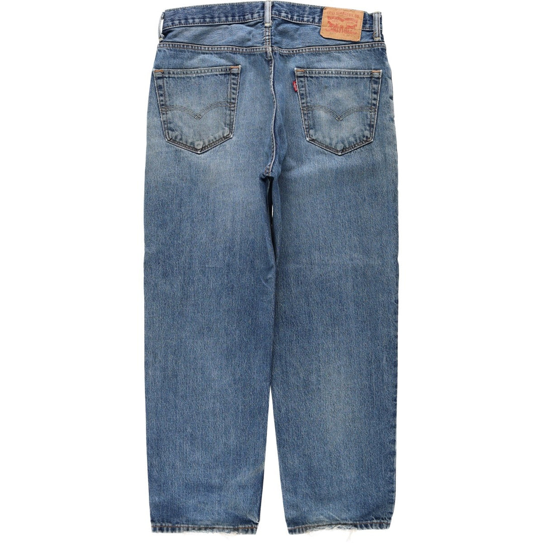 Levi's 550 tapered denim pants for men, size w36 cotton blue type Vintage Second Hand