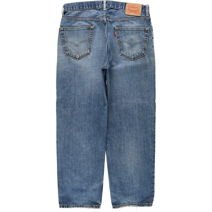 Levi's 550 tapered denim pants for men, size w36 cotton blue type Vintage Second Hand