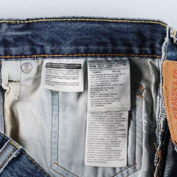 Levi's 550 tapered denim pants for men, size w36 cotton blue type Vintage Second Hand