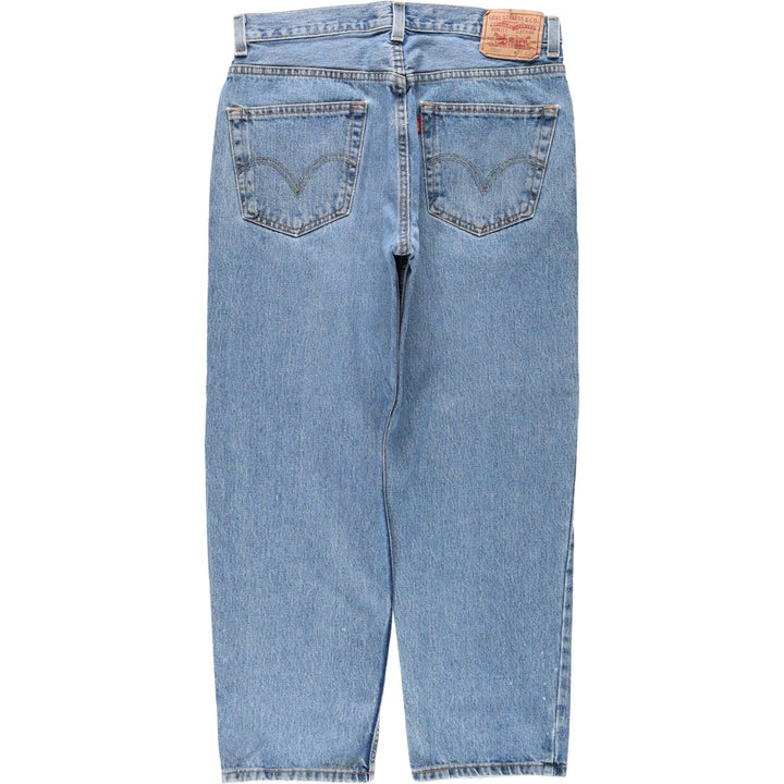 Levi's 550 Relaxed Fit Tapered Denim Pants for Men, W34 equivalent cotton blue type Vintage Second Hand