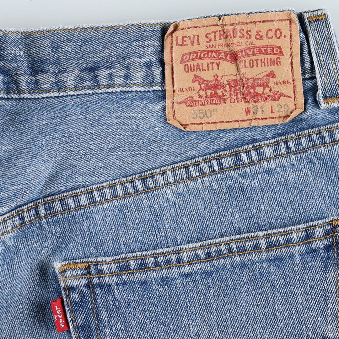 Levi's 550 Relaxed Fit Tapered Denim Pants for Men, W34 equivalent cotton blue type Vintage Second Hand
