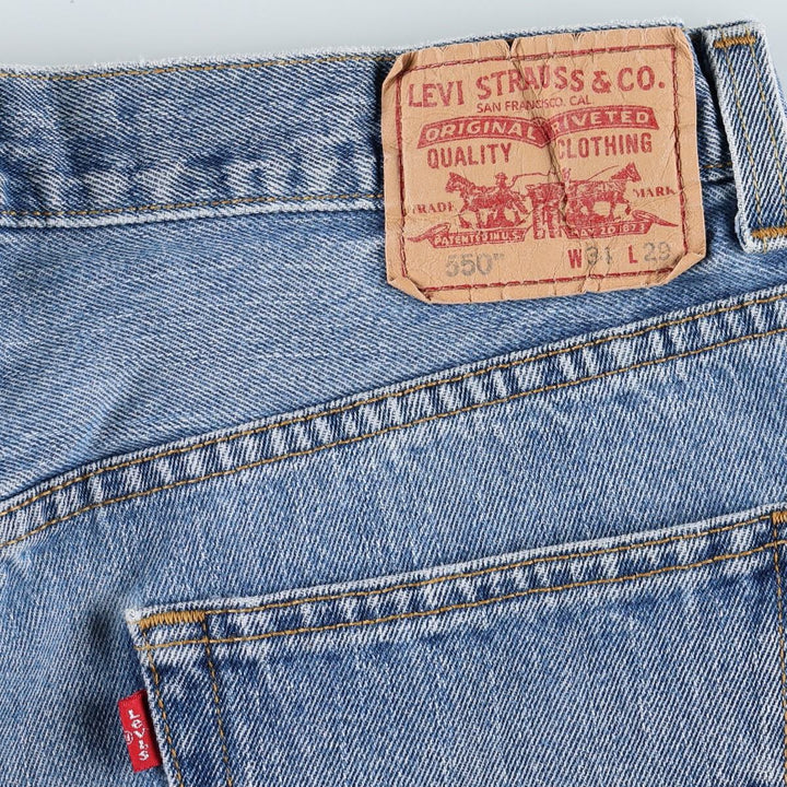 Levi's 550 Relaxed Fit Tapered Denim Pants for Men, W34 equivalent cotton blue type Vintage Second Hand