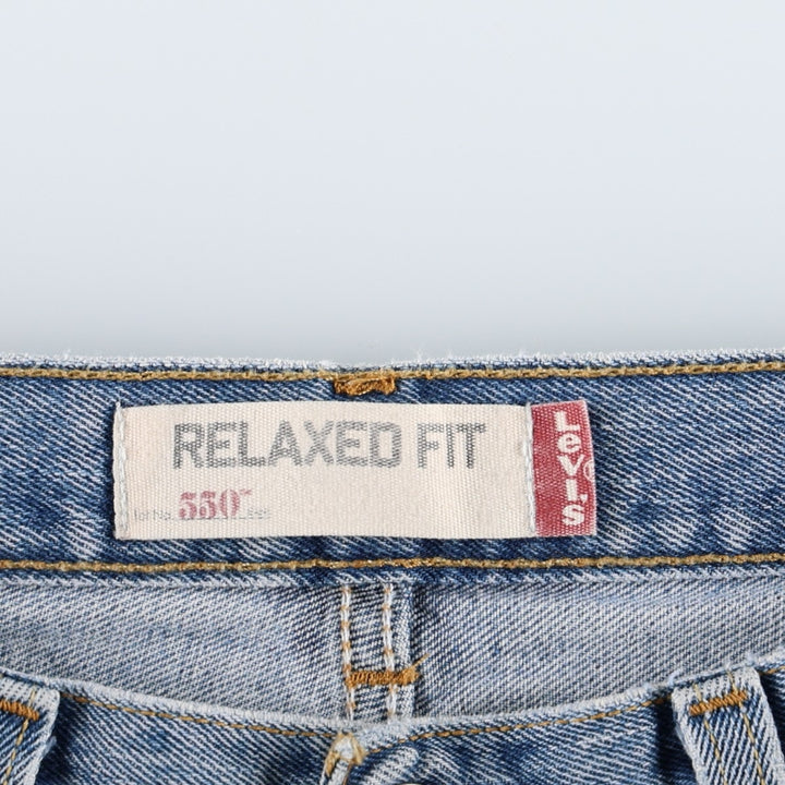 Levi's 550 Relaxed Fit Tapered Denim Pants for Men, W34 equivalent cotton blue type Vintage Second Hand
