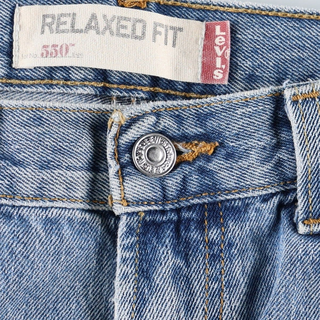Levi's 550 Relaxed Fit Tapered Denim Pants for Men, W34 equivalent cotton blue type Vintage Second Hand