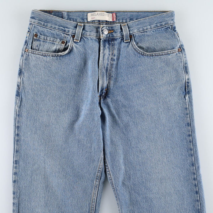 Levi's 550 Relaxed Fit Tapered Denim Pants for Men, W34 equivalent cotton blue type Vintage Second Hand