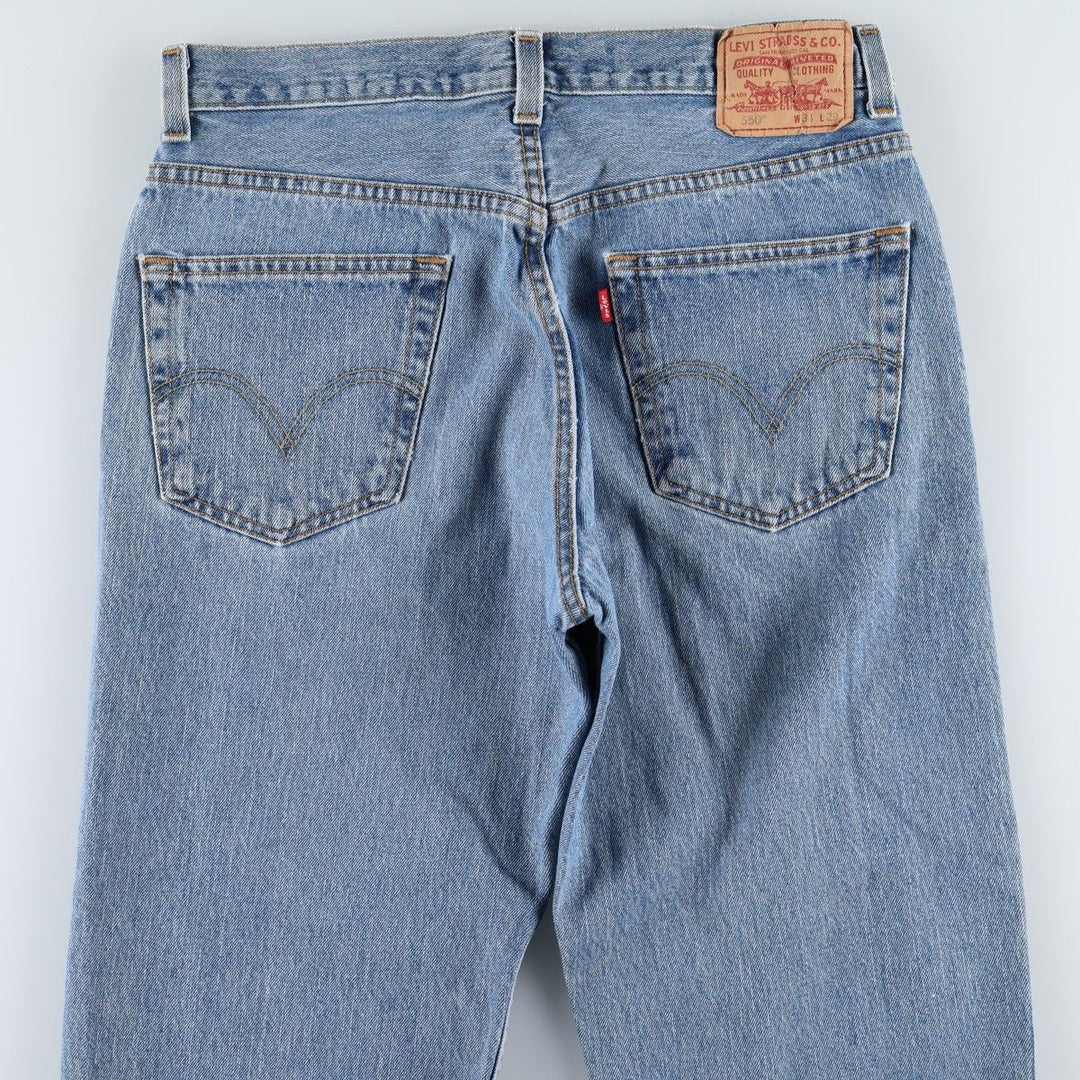 Levi's 550 Relaxed Fit Tapered Denim Pants for Men, W34 equivalent cotton blue type Vintage Second Hand