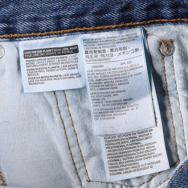 Levi's 550 tapered denim pants for men, equivalent to w32 cotton blue type Vintage Second Hand