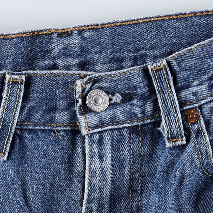 Levi's 550 tapered denim pants for men, equivalent to w32 cotton blue type Vintage Second Hand