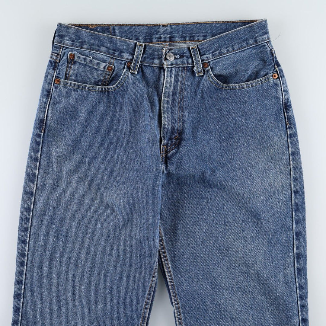 Levi's 550 tapered denim pants for men, equivalent to w32 cotton blue type Vintage Second Hand