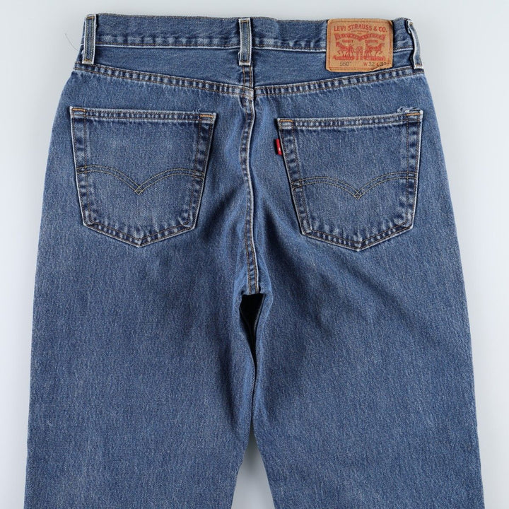 Levi's 550 tapered denim pants for men, equivalent to w32 cotton blue type Vintage Second Hand