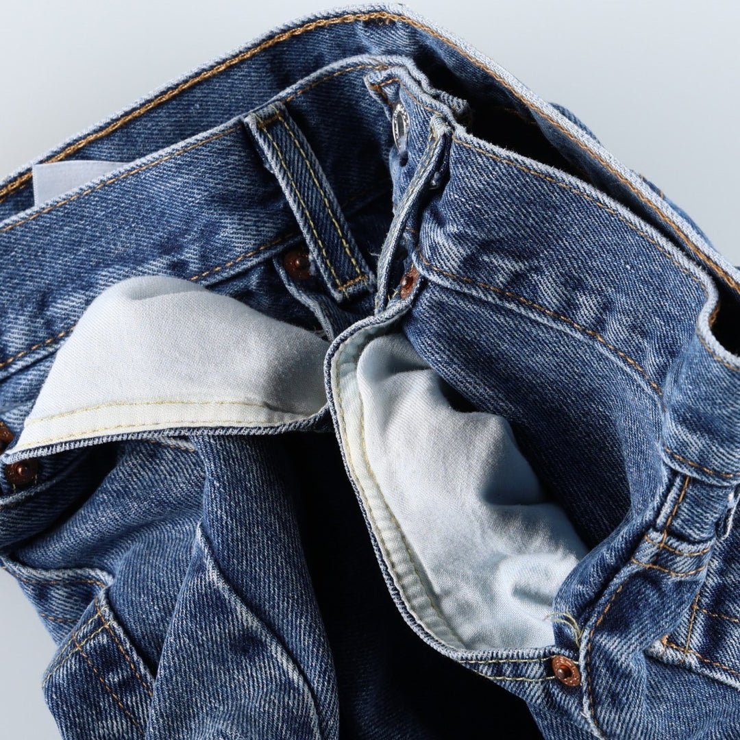 Levi's 550 tapered denim pants for men, equivalent to w32 cotton blue type Vintage Second Hand