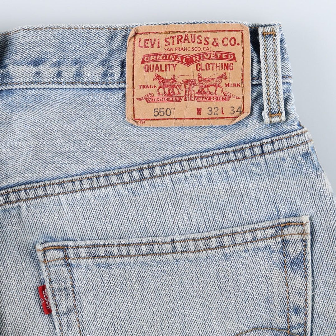 Levi's 550 Relaxed Fit Tapered Denim Pants for Men, W31 equivalent cotton blue type Vintage Second Hand