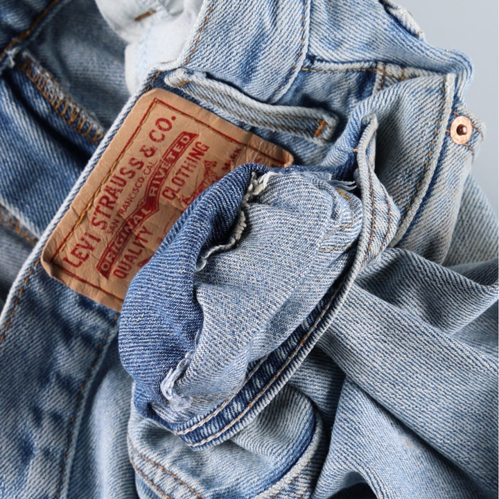 Levi's 550 Relaxed Fit Tapered Denim Pants for Men, W31 equivalent cotton blue type Vintage Second Hand