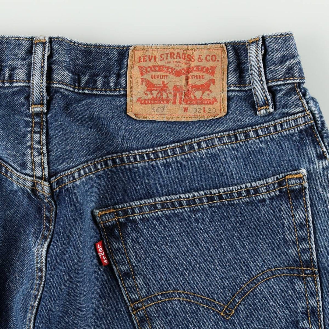 Levi's 560 tapered denim pants for men, size W33 unclear blue type Vintage Second Hand