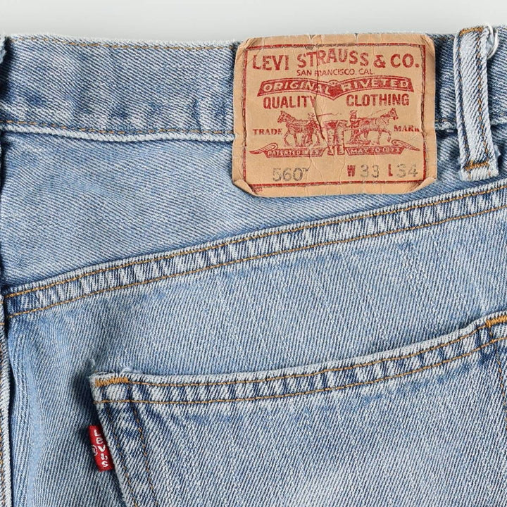 Levi's 560 COMFORT FIT tapered denim pants for men, size w34 cotton blue type Vintage Second Hand