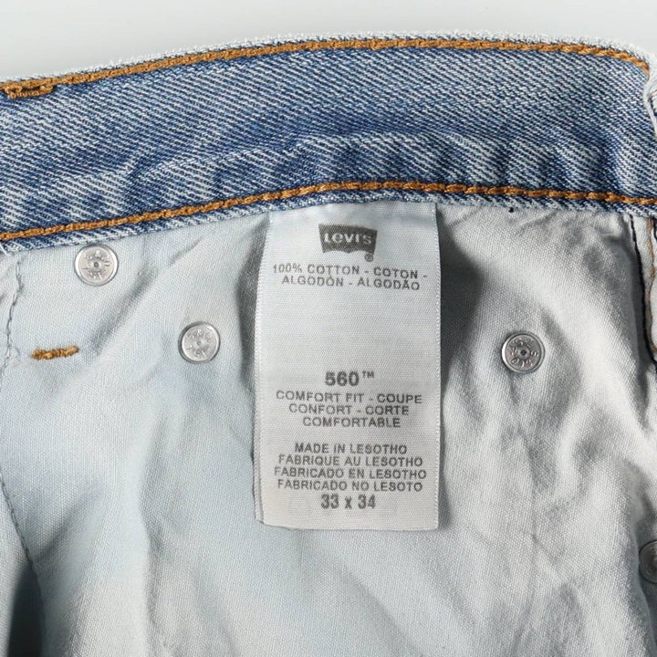 Levi's 560 COMFORT FIT tapered denim pants for men, size w34 cotton blue type Vintage Second Hand