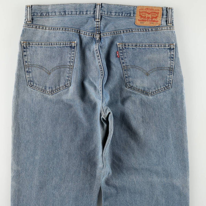 Levi's 550 tapered denim pants for men, size w37 cotton blue type Vintage Second Hand
