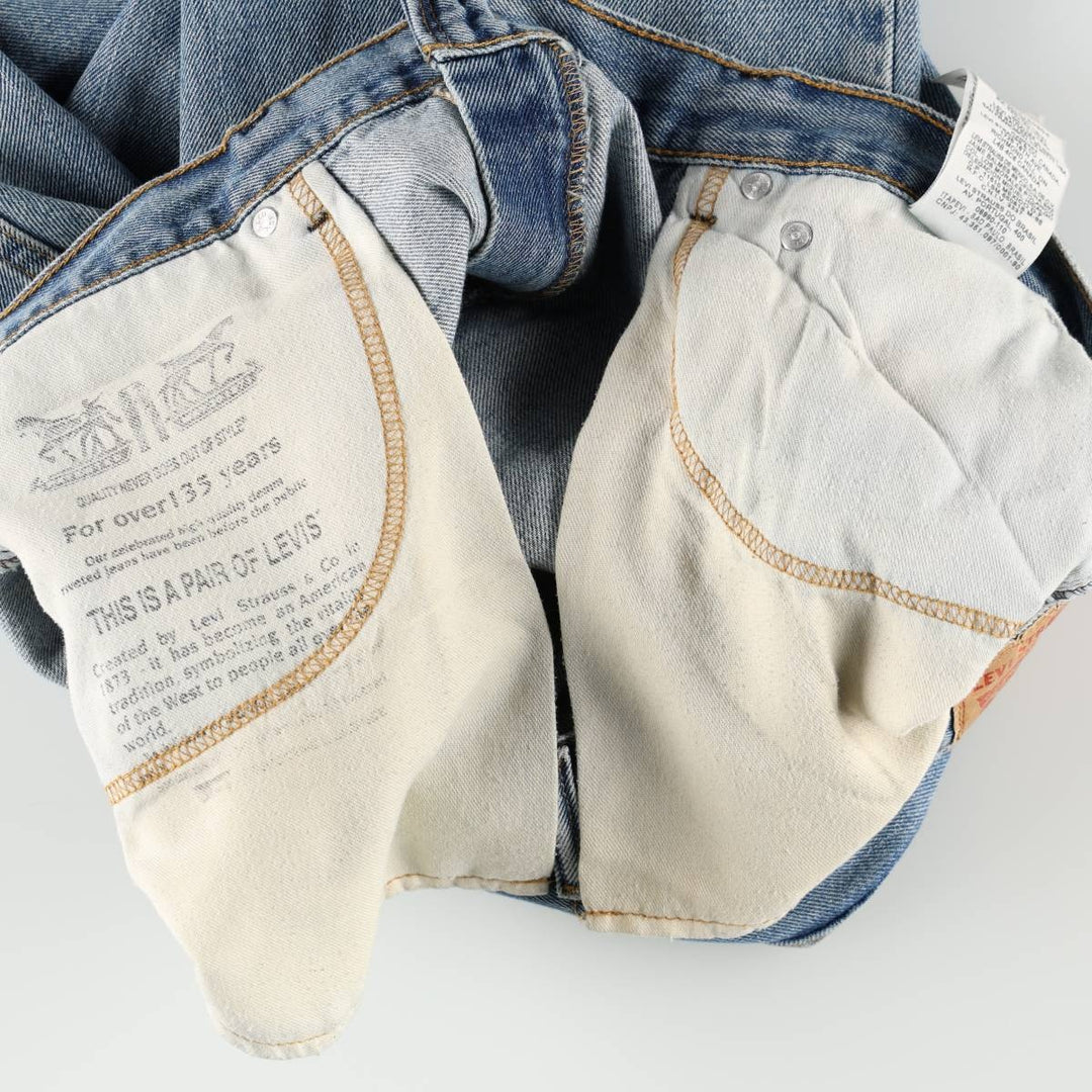 Levi's 550 tapered denim pants for men, size w37 cotton blue type Vintage Second Hand