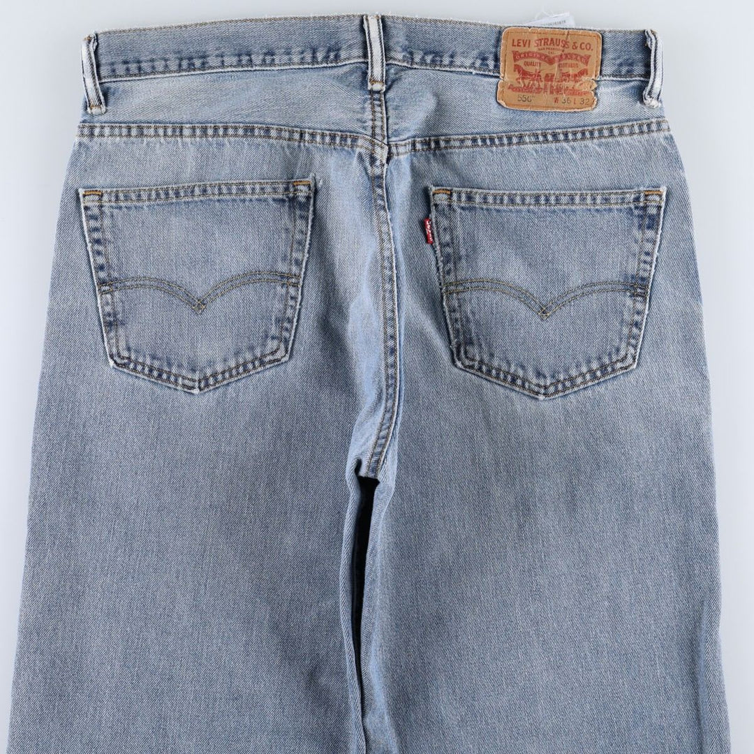 Levi's 550 tapered denim pants for men, size w36 cotton blue type Vintage Second Hand