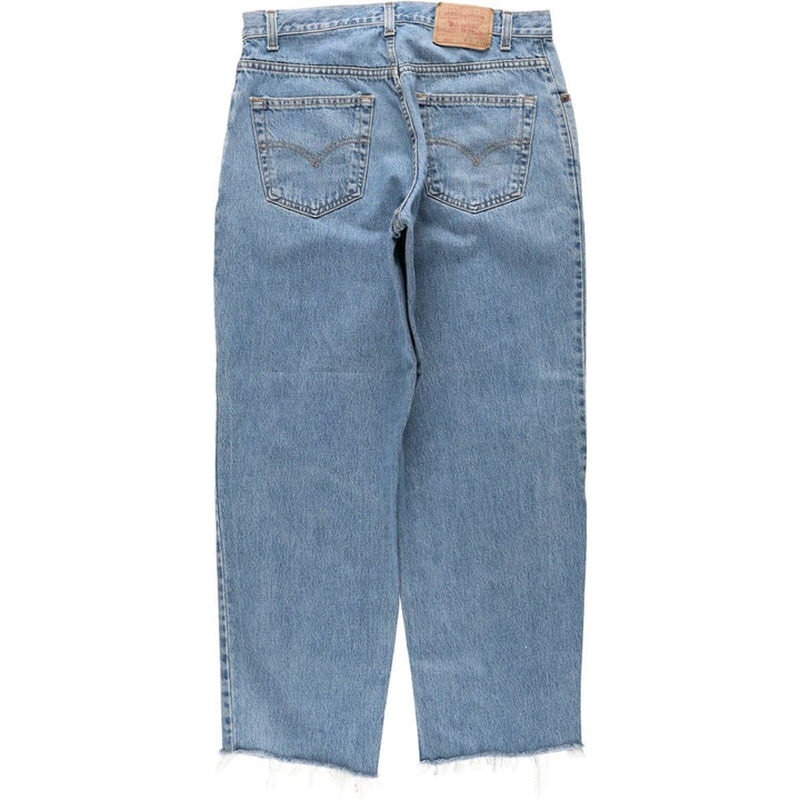 90'S Levi's 560 Loose Fit Tapered Leg Cut-off Tapered Denim Pants, Made in Canada, Men's W35 (approx.), Vintage cotton blue type Vintage Second Hand