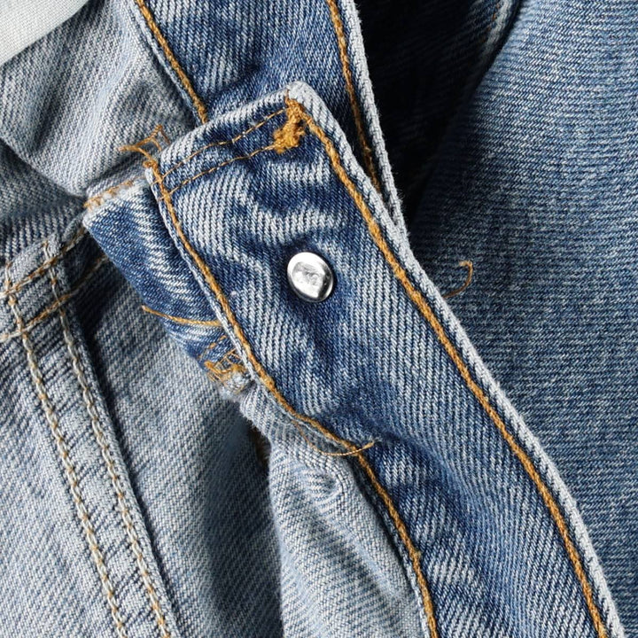 90'S Levi's 560 Loose Fit Tapered Leg Cut-off Tapered Denim Pants, Made in Canada, Men's W35 (approx.), Vintage cotton blue type Vintage Second Hand