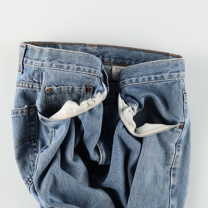 90'S Levi's 560 Loose Fit Tapered Leg Cut-off Tapered Denim Pants, Made in Canada, Men's W35 (approx.), Vintage cotton blue type Vintage Second Hand
