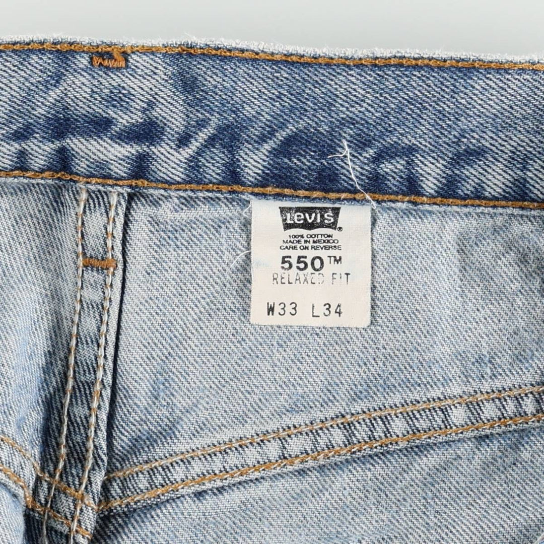 00'S Levi's 550 Relaxed Fit Tapered Denim Pants Men's W32 cotton blue type Vintage Second Hand