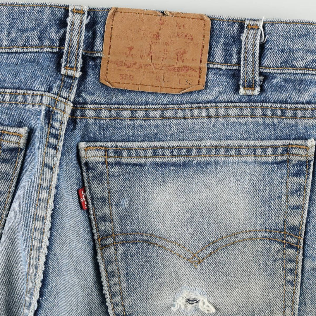 Levi's 550 Tapered Denim Pants, Made in USA, Men's Size W34 (approx.) cotton blue type Vintage Second Hand
