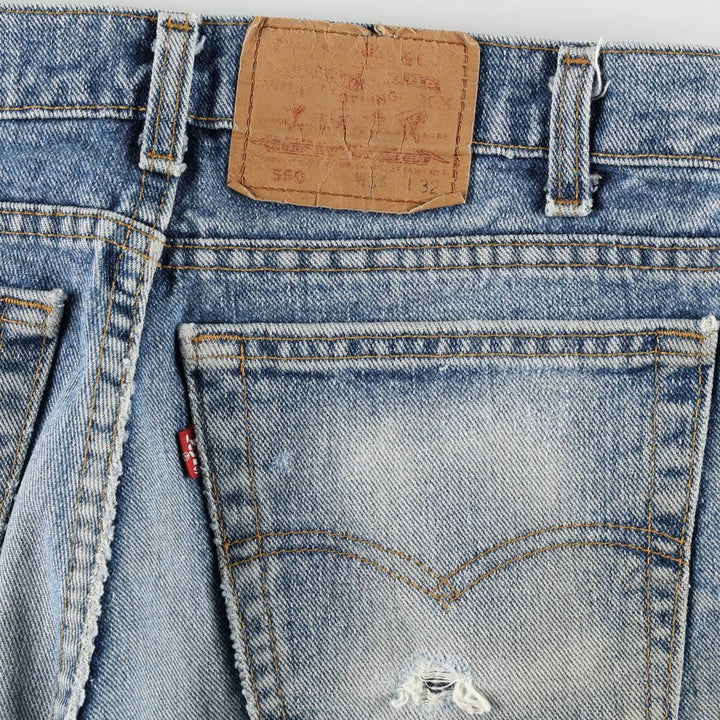 Levi's 550 Tapered Denim Pants, Made in USA, Men's Size W34 (approx.) cotton blue type Vintage Second Hand