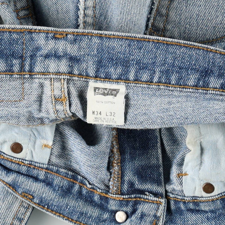 Levi's 550 Tapered Denim Pants, Made in USA, Men's Size W34 (approx.) cotton blue type Vintage Second Hand
