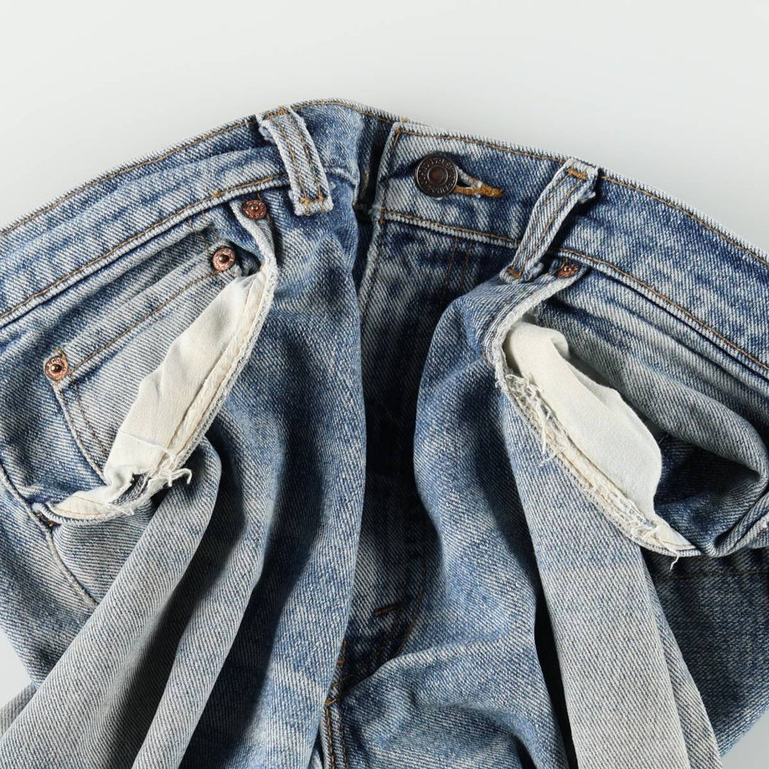Levi's 550 Tapered Denim Pants, Made in USA, Men's Size W34 (approx.) cotton blue type Vintage Second Hand