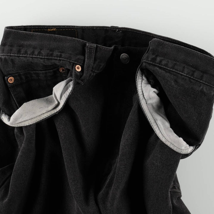 Levi's 560 Loose Fit Tapered Leg Black Denim Tapered Jeans, Made in Canada, Men's Size W34 (approx.) cotton black type Vintage Second Hand