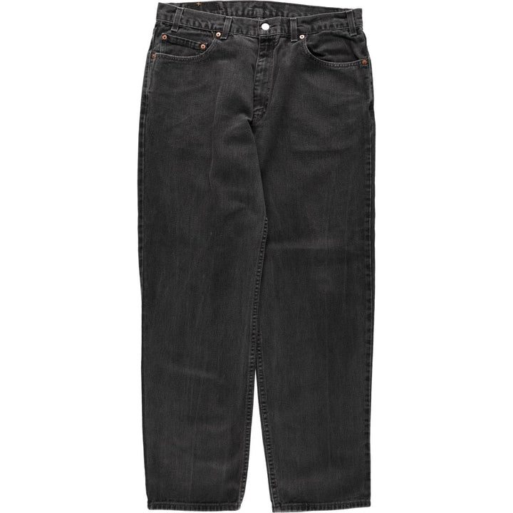 2000'S Levi's 550 Relaxed Fit Tapered Black Denim Pants, Made in the USA, Men's Size 35 cotton black type Vintage Second Hand