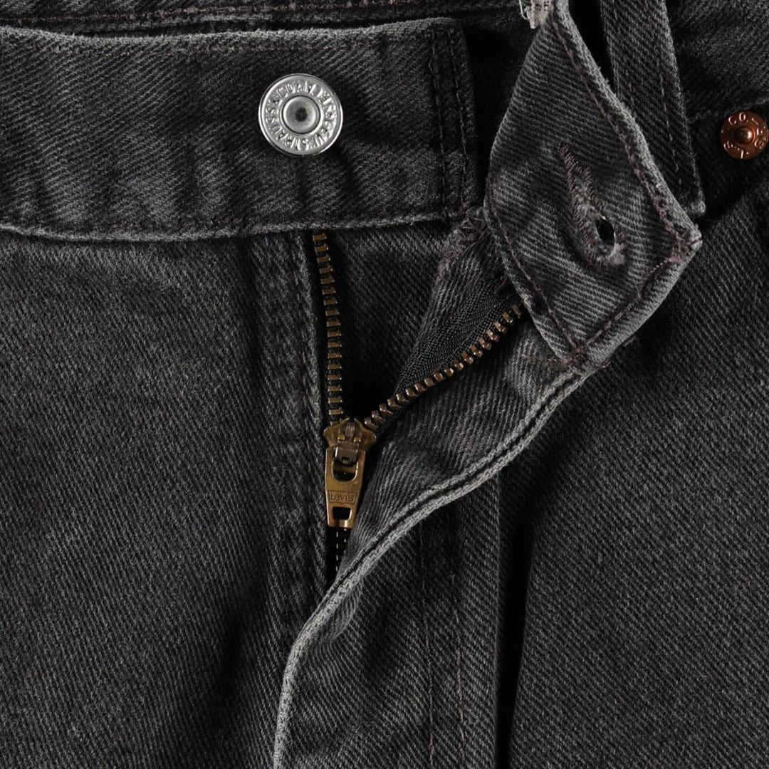 2000'S Levi's 550 Relaxed Fit Tapered Black Denim Pants, Made in the USA, Men's Size 35 cotton black type Vintage Second Hand