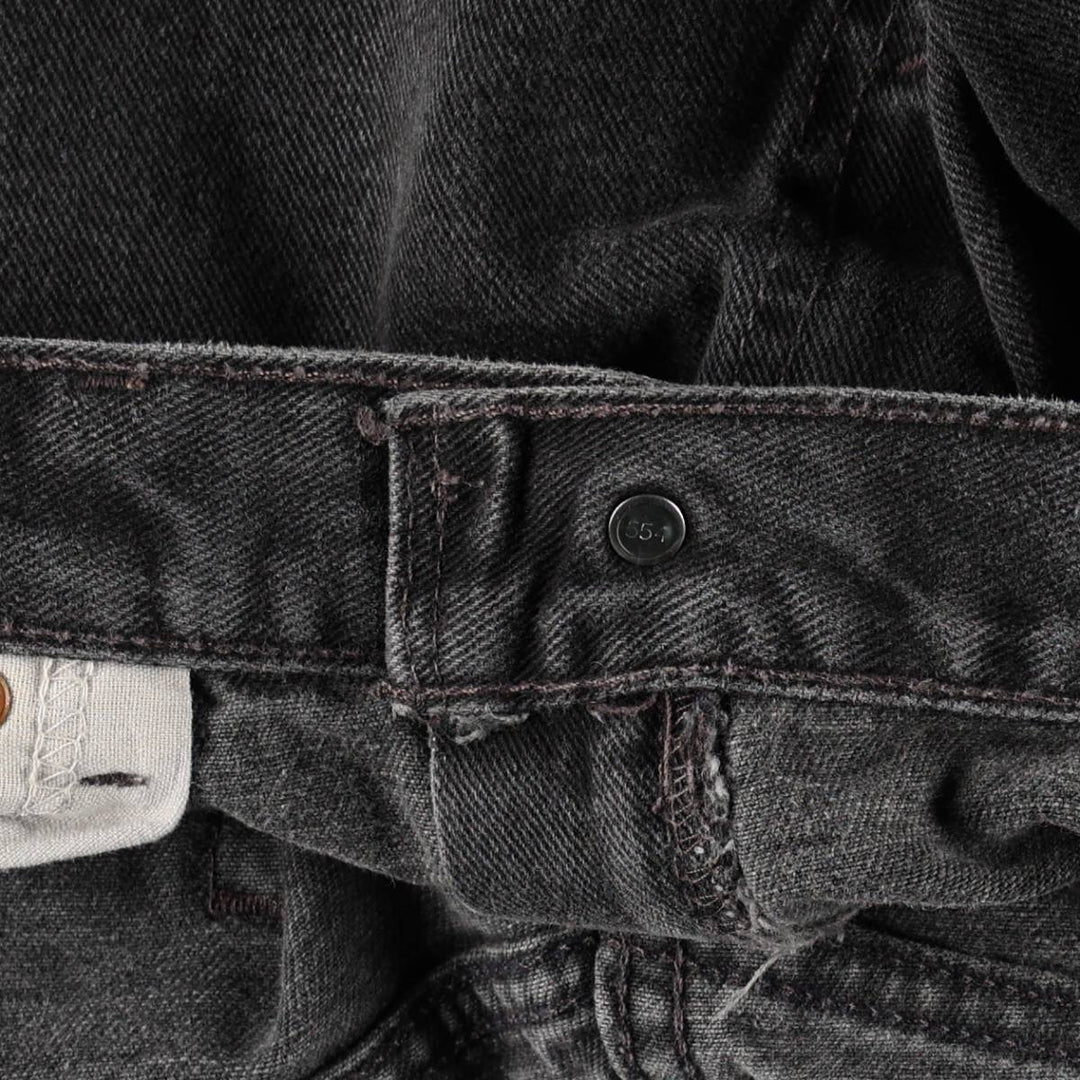 2000'S Levi's 550 Relaxed Fit Tapered Black Denim Pants, Made in the USA, Men's Size 35 cotton black type Vintage Second Hand