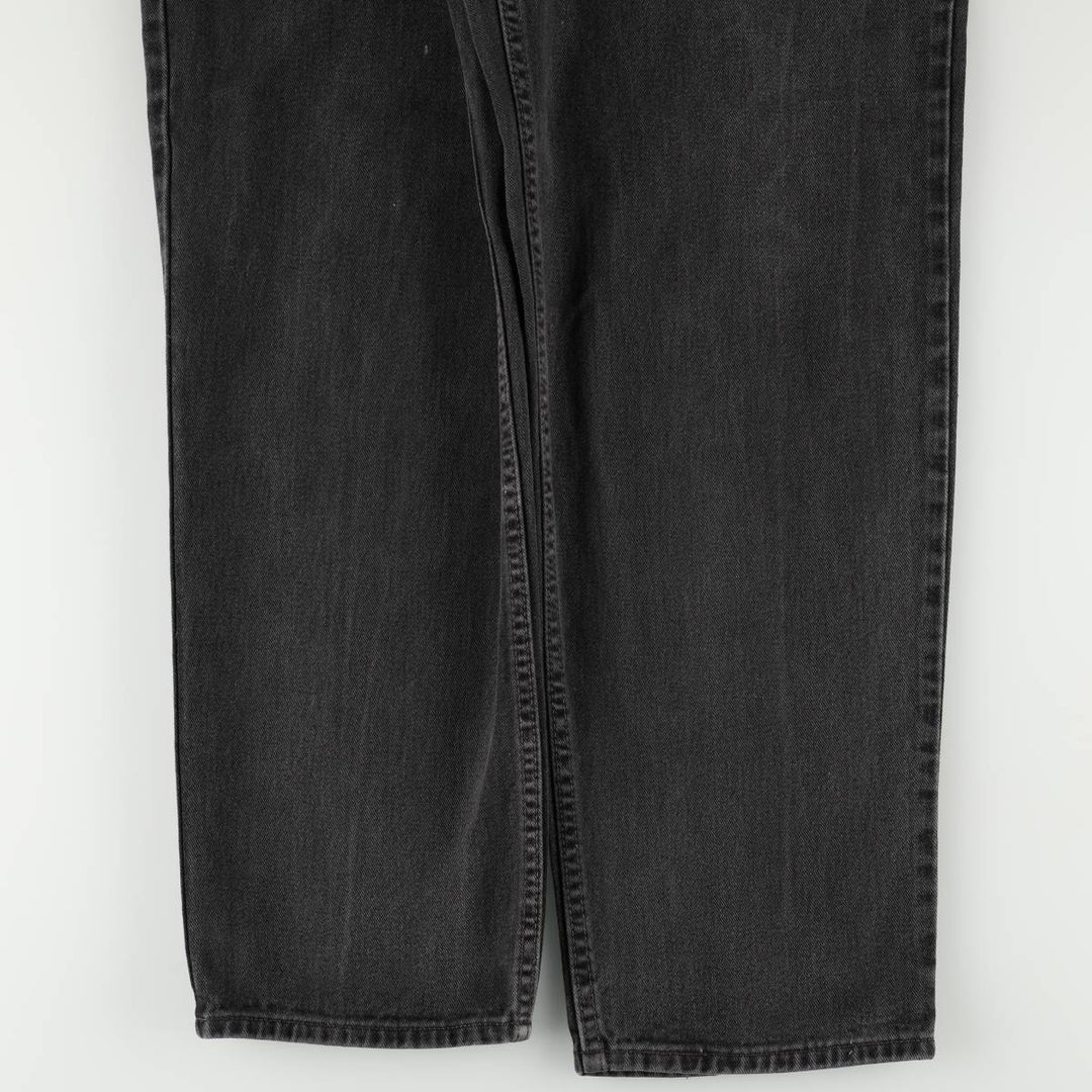 2000'S Levi's 550 Relaxed Fit Tapered Black Denim Pants, Made in the USA, Men's Size 35 cotton black type Vintage Second Hand